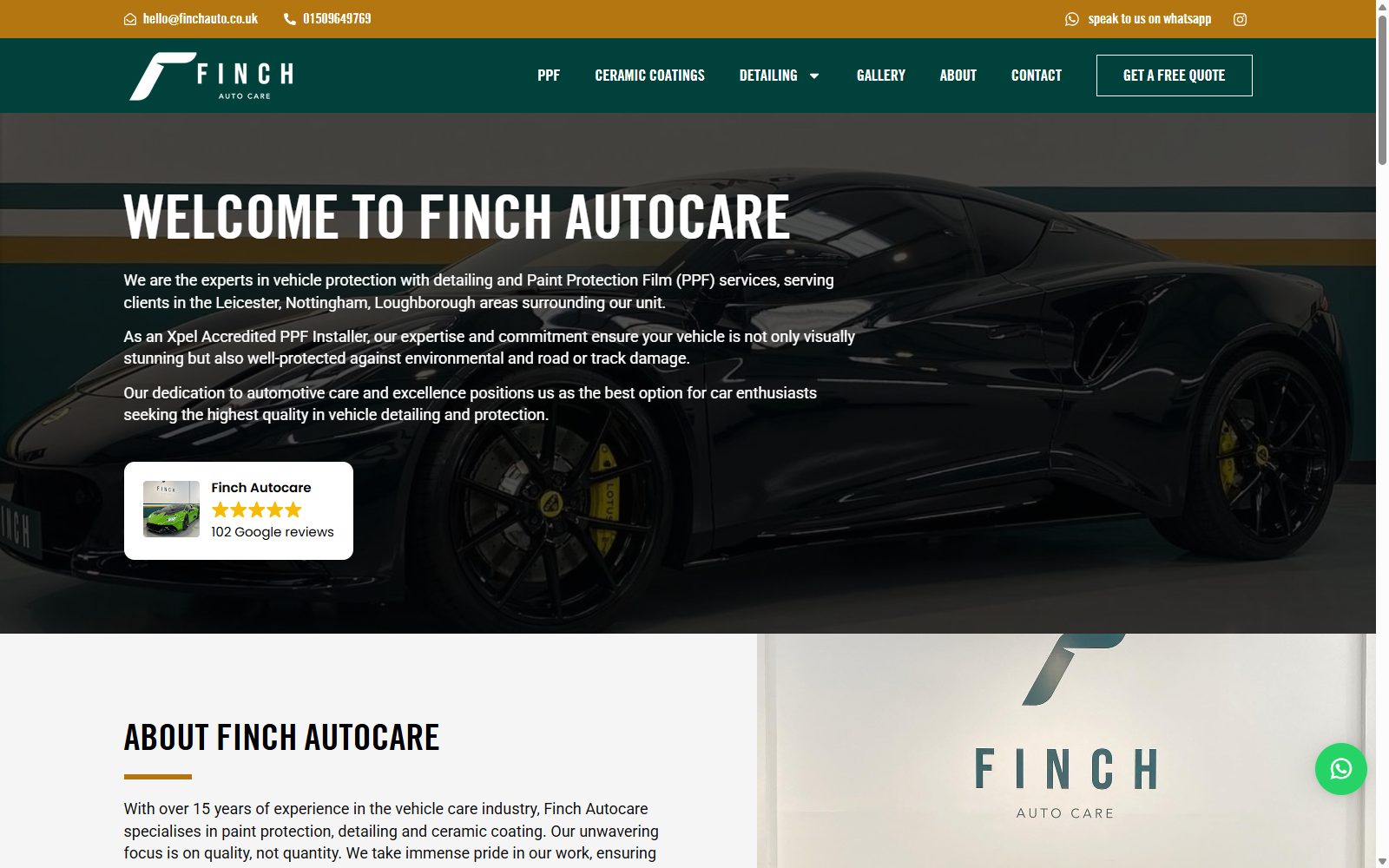 Finch Auto — East Midlands car detailing and PPF specialist
